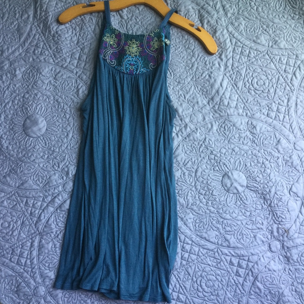 Anthropologie One September embroidered tank sz M